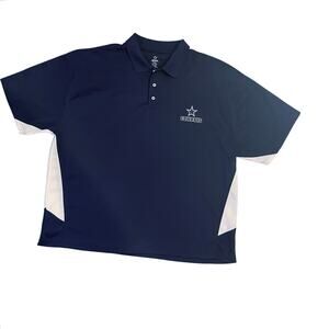 Dallas Cowboys Polo Men's 2XL Authentic Apparel Navy NFL Football Embroidered